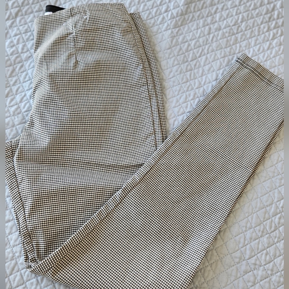 Calvin Klein Black and White Checkered Pants